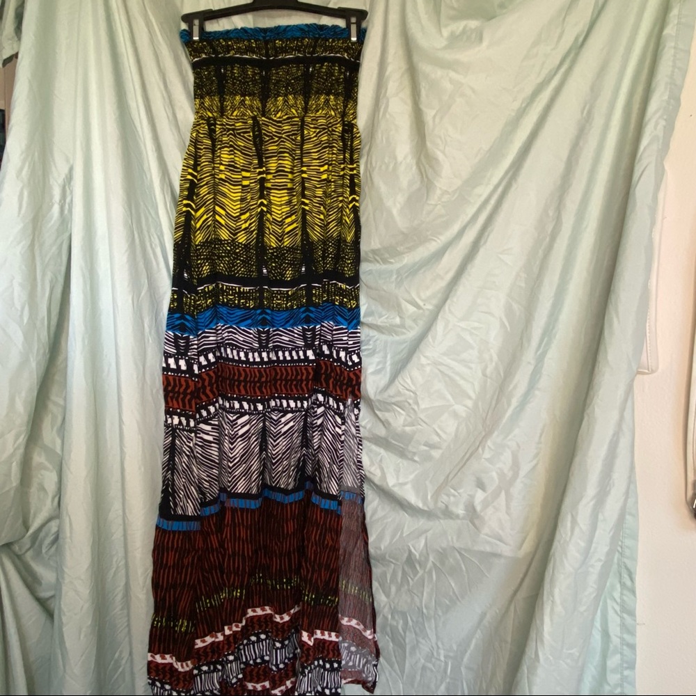 strapless long dress